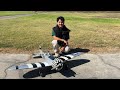 I FLY THE AWESOME HANGAR 9 P-47 THUNDERBOLT 60 SIZE 65" WINGSPAN RC PLANE!
