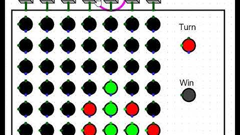 Connect Four in logic circuits using Logisim