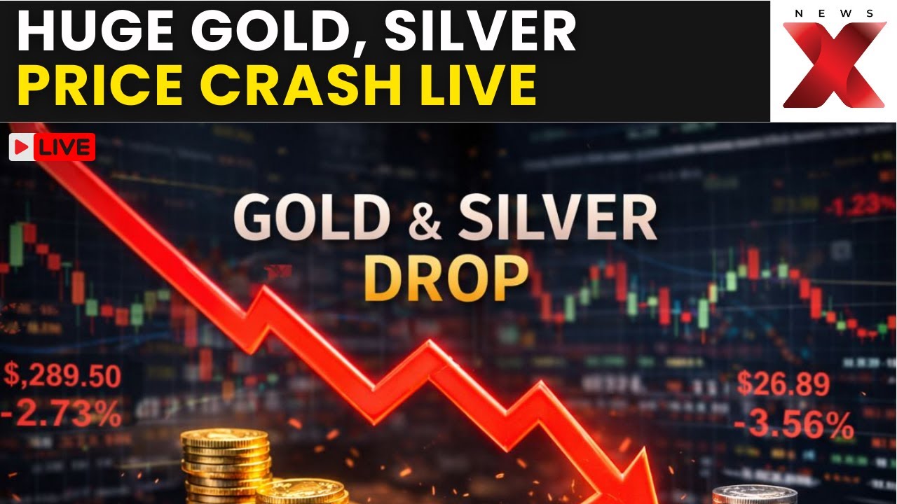 Gold, Silver Price Crash LIVE | Shocking Gold and Silver Price Drop ...