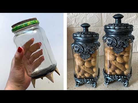 DIY 😻 🫙Wonderful idea for recycling a glass jar | Kitchen decor