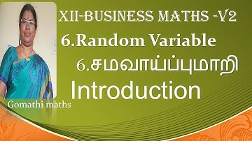 12-BM- Introduction Random variables Gomathimaths