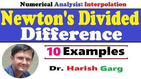 Newton Divided Difference Formula & Examples