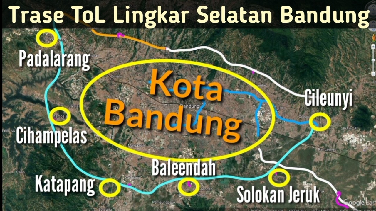 Trase Jalan ToL Lingkar Selatan Bandung