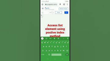 Access list element using postive index method