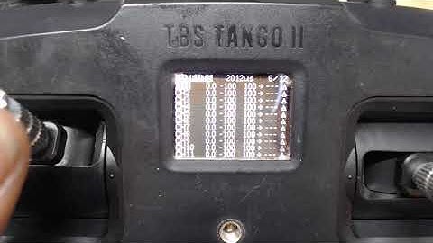 My Tango 2 hates me ..... radio setup