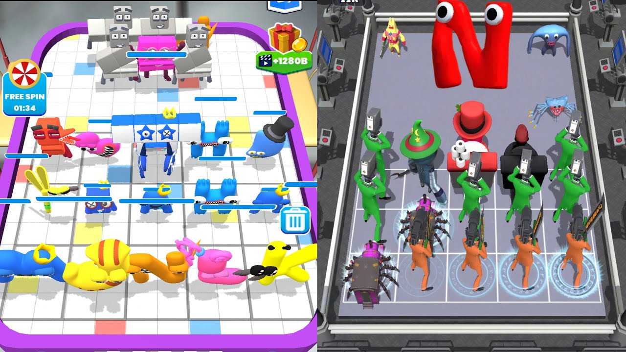 Merge Bambam Monster Toilet vs Merge Alphabet Number Lore Max Level Gameplay⭐⭐⭐⭐⭐Merge Battles