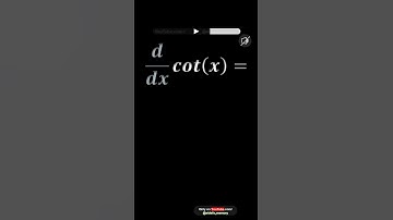 Maths  CALCULUS    Derivative of 𝒄𝒐𝒕 𝒙
