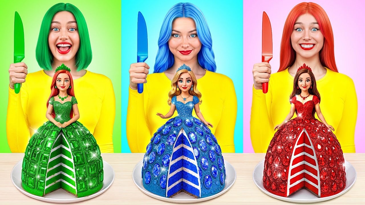 Девушка Изумруд, Рубин и Бриллиант | Укрась Торт Челлендж от Multi DO Girls