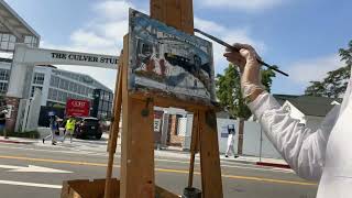 Live painting the final days of the entertainment strike at Amazon Studios