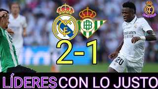 🎥REAL MADRID 2 vs 1 BETIS: PARTIDAZO de TCHOUAMÉNI y GOLES de VINI y ...