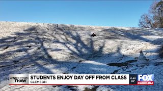 Famous Palmetto Sports Team reports on winter weather activities in Clemson Wealth