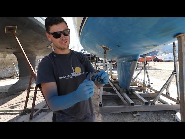 Spring refit and boat work on Leros island, Greece – New solar, bilge alarm and fridge (Ep 12)
