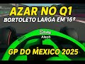 AZAR NO Q1: Borto tem volta deletada e larga em 16º no GP do México! O que aconteceu com a Sauber?