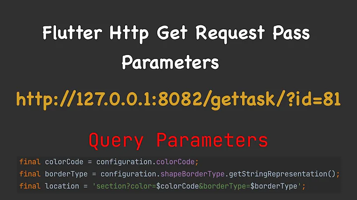 Flutter http get request with parameters | Restful api uri add query parameter