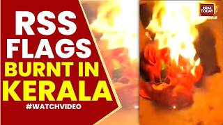 RSS Flags Burnt, Reels Recorded in Kerala's Kannur; Police Register Suo Motu Case | India Today News screenshot 2