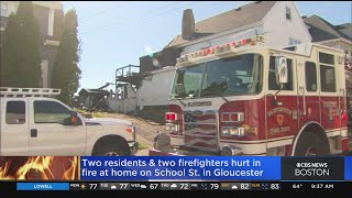 2 Residents, 2 Firefighters Hurt In Early Morning Gloucester House Fire