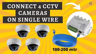 Connect 4 Cctv Camera On Single Wire Using Utp Passive Video Balun