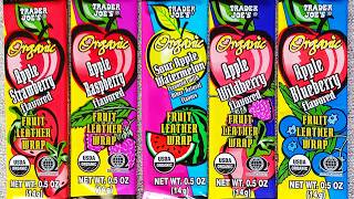 Trying ALL of Trader Joe's Organic Fruit Leather Wraps! Trader Joe S Organic Rainier Gala Apple Review