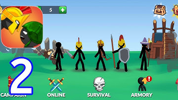 Stickman History Battle - Walkthrough Gameplay Barbarians All Levels 5-9 [Part 2]