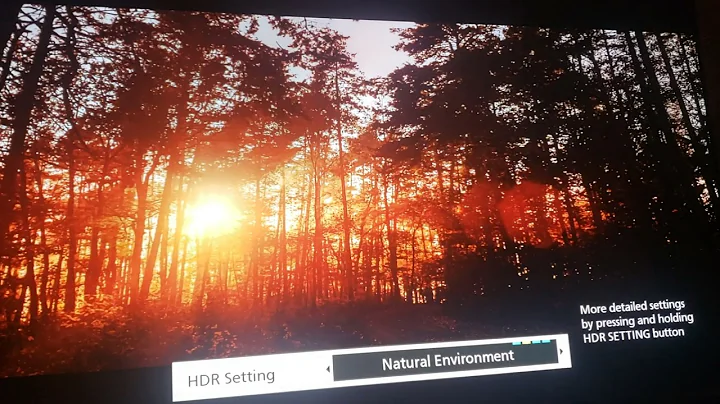 panasonic ub9000 hdr setting