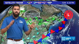 Increasing clouds, showers to start Monday