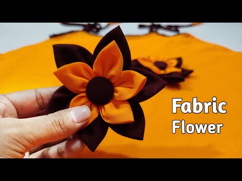 5 منٹ میں ڈائ فیبرک پھول کو آسان طریقہ بنانے کا طریقہ