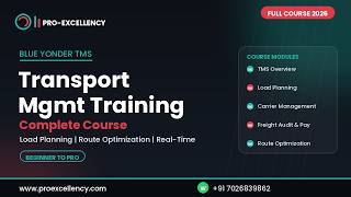 Blue Yonder TMS Online Training | Transportation Management Full Course