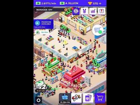 100 Completion of Idle Supermarket Tycoon