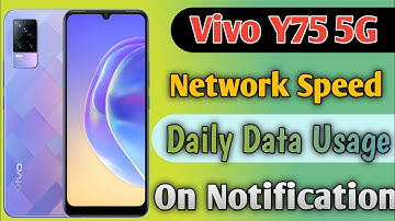 Vivo Y75 Show Network Speed And Daily Data Usage On Notification Bar || Network Speed Setting Vivo||