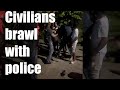 Civilians brawl with police in st vincent