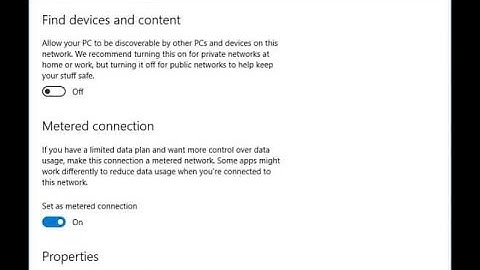 How to limit Wi Fi data on windows 10 computer