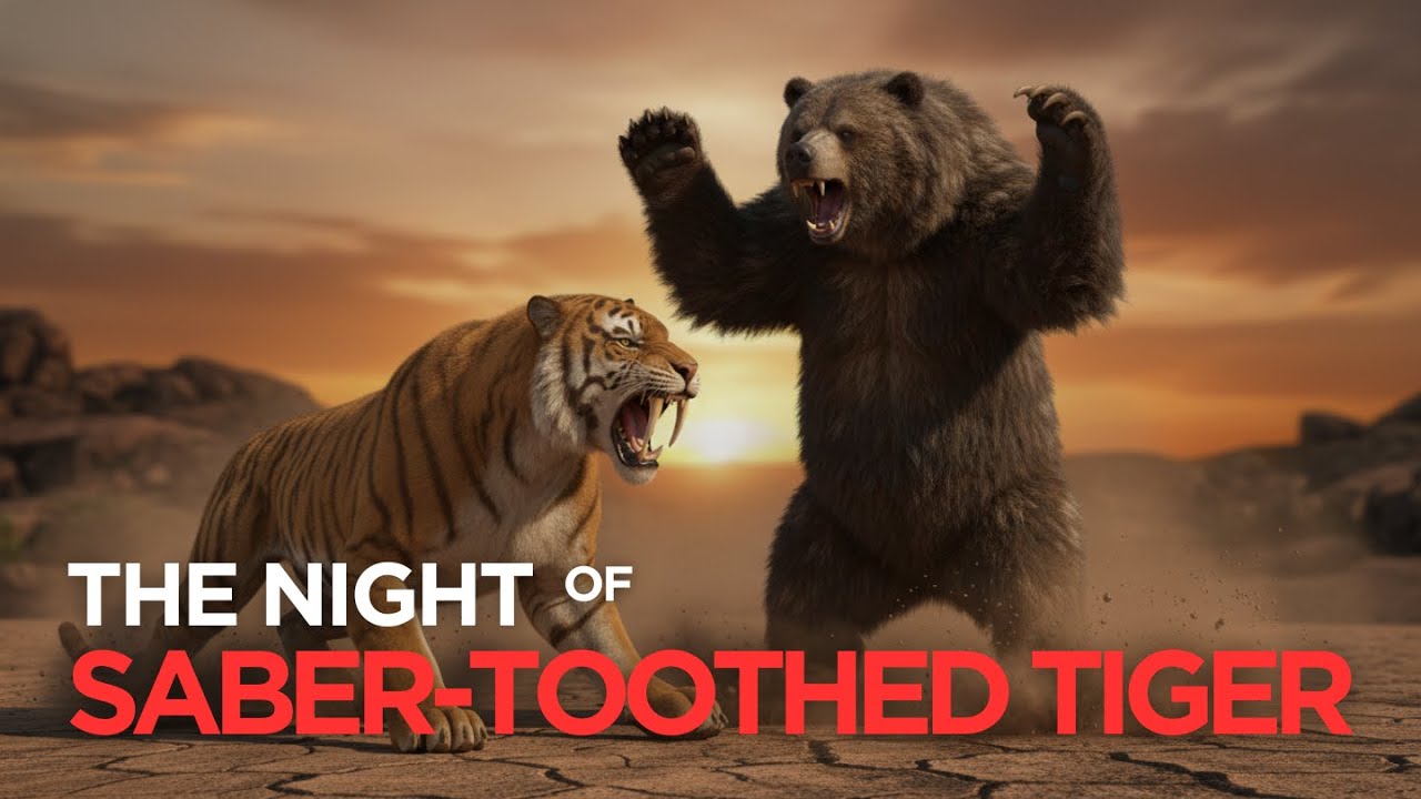 Wild Life Millions of Years Ago: Saber-Toothed Tiger vs Giant Short-Faced Bear