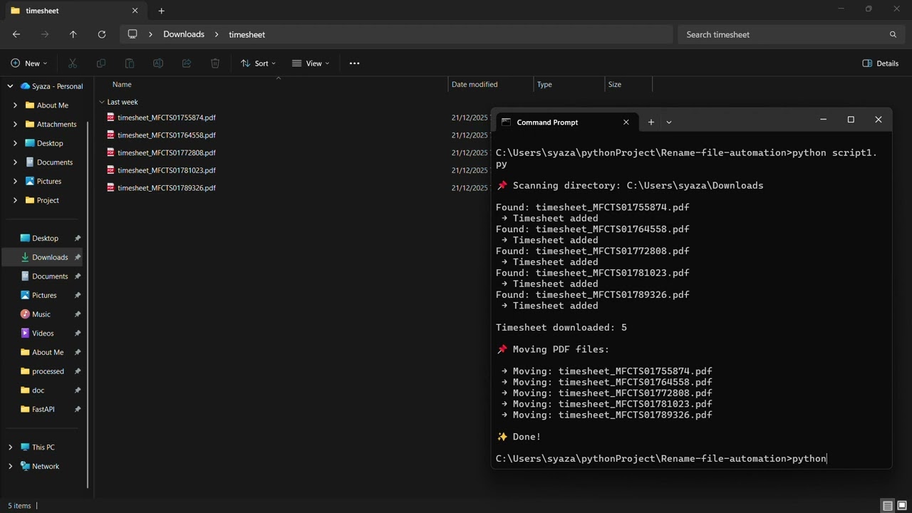 Rename Files Automation using Python (Script Demo)
