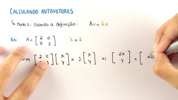 Autovalores, Autovetores e Diagonalização - Calculando autovalores e autovetores