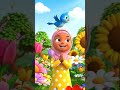 Blue Bird Lands on Little Girl's Head | Cheerful Kids Animation #shorts #kidssong #adorable