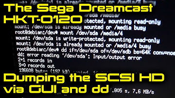 Dumping the Sega Dreamcast HKT-0120 Dev Kit SCSI Hard Drive via GUI and dd