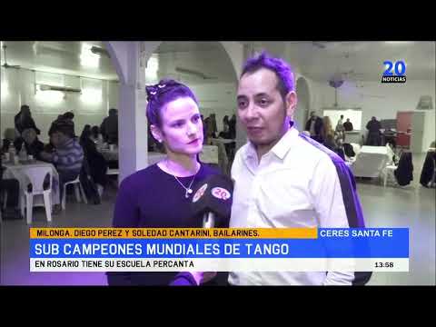 Milonga Club de los Abuelos Diego Perez y Soledad Cantarini, Bailarines Sub Campeones Mundiales d