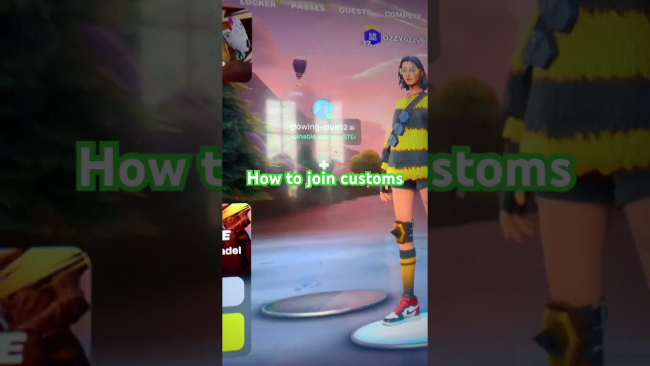 Tut how to join customs on Fortnite