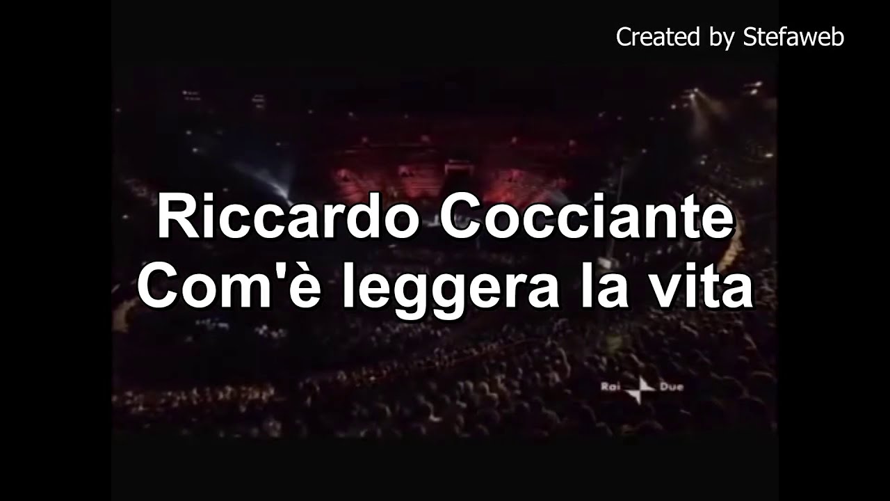 Riccardo Cocciante Com'è leggera la vita (Best karaoke songs) YouTube