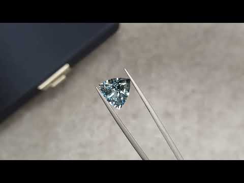 Trillion cut aquamarine 6.50 carats, Africa Video  № 2