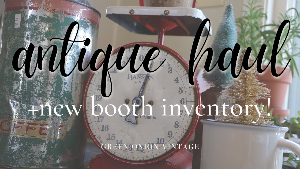 Antique Shopping Haul & Antique Booth Decor for Winter | Beautiful Vintage Finds & Winter Decor