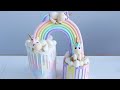 Pastel Rainbow Unicorn Baby Shower Cake Tutorial!