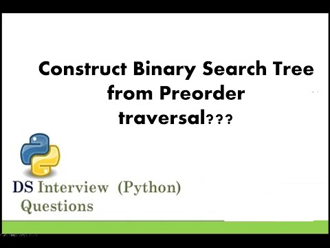 Construct Binary Search Tree (BST) from Preorder and Inorder with example | Data structures
