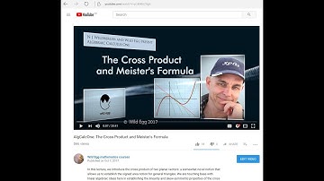 Heads Up for AlgCalcOne: The Cross Product and Meister