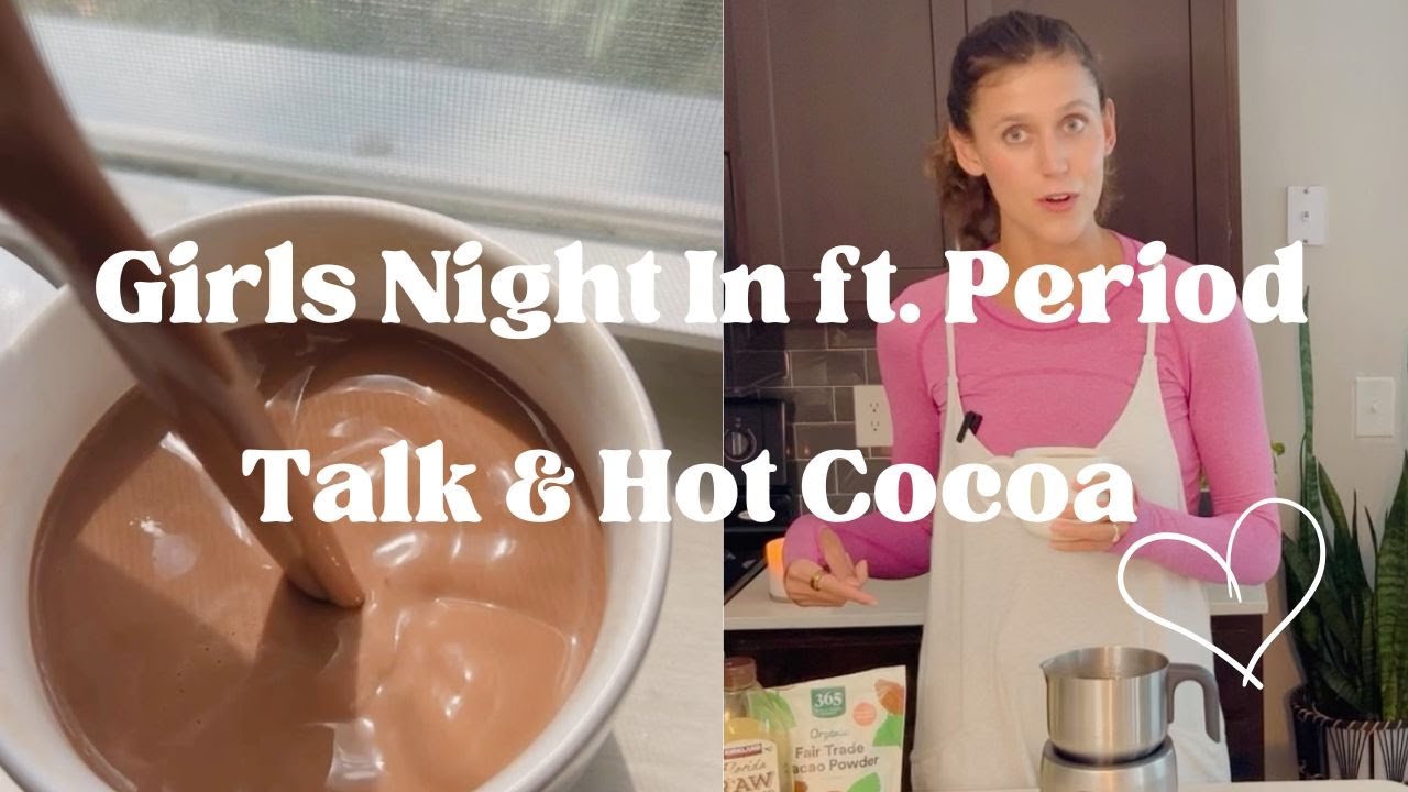 Homemade Healthy Hot Cocoa recipe for your period!! Real talk about 4 ways to improve period