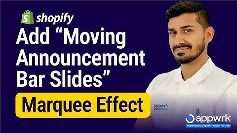 How To Add Moving Announcement Bar In Shopify (Scrolling Text)