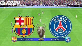 FC 24 | Barcelona vs PSG - UEFA Champions League Quarter-Final 2024 - PS5™ Full Match \& Gameplay