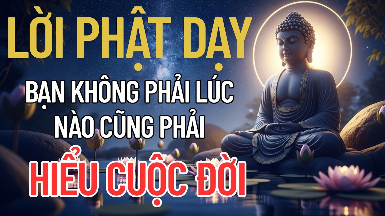 LỜI PHẬT DẠY: Bạn Không Phải Lúc Nào Cũng Phải Hiểu Cuộc Đời