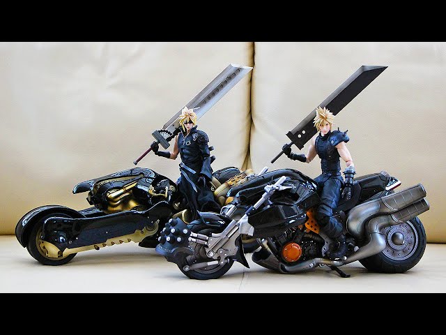 Play Arts Kai Final Fantasy VII Hardy Daytona vs Fenrir Comparison