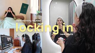 NEW MORNING ROUTINE ☀️ (trying to LOCK IN, gratitude journal & skincare)